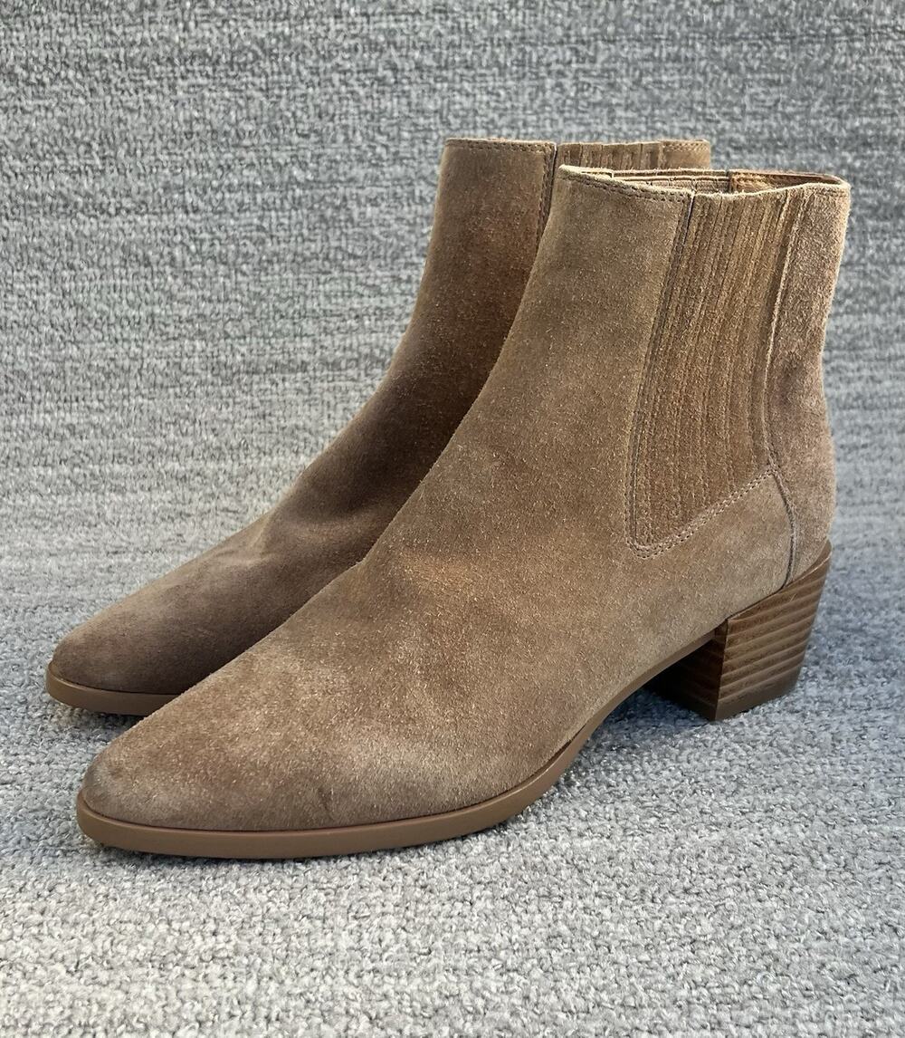 rag & bone Rover Suede Ankle Chelsea Almond Toe Boots Women’s Size 8.5 US